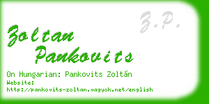zoltan pankovits business card